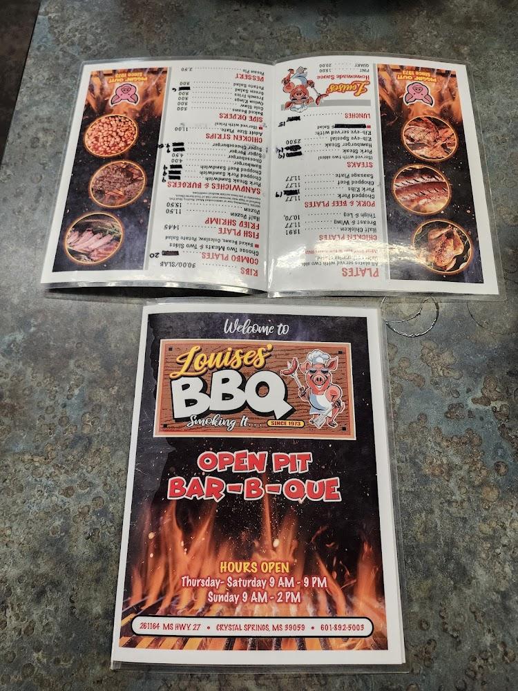 Louise Open Pit Barbeque Menu image 2